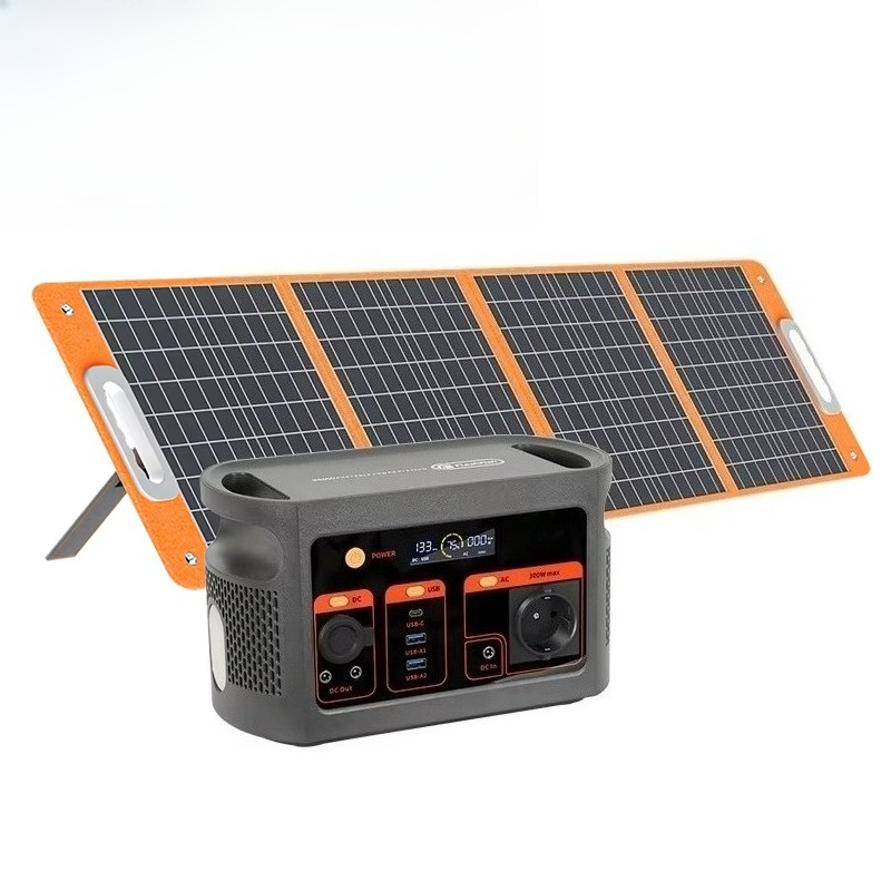 Ac Power Supply - เครื่องกำเนิดไฟฟ้าพลังงานแสงอาทิตย์แบบไซน์เวฟบริสุทธิ์ 300W พร้อมแบตเตอรี่ LiFePO4 สำหรับตั้งแคมป์ พลังงานภายในบ้าน