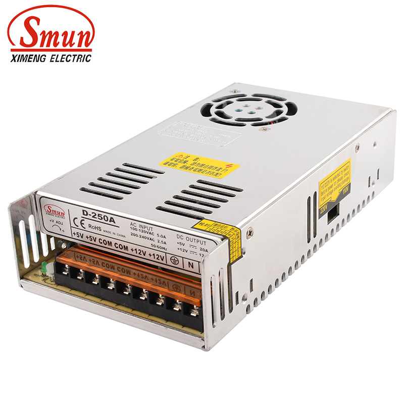 SMUN D-250A 250W 5V 12V แบบ Du - Smps Power Supply บทวิจารณ์และราคา