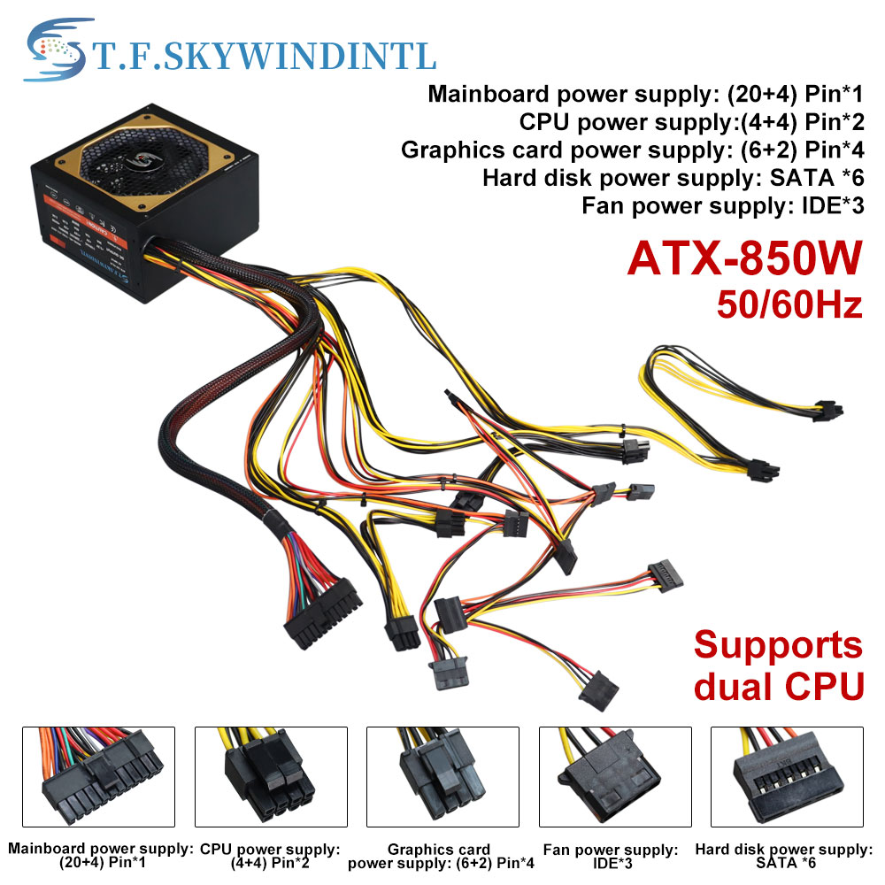 RGB 850W แหล่งจ่ายไฟ ATX PC 22 - Psu Computer บทวิจารณ์และราคา