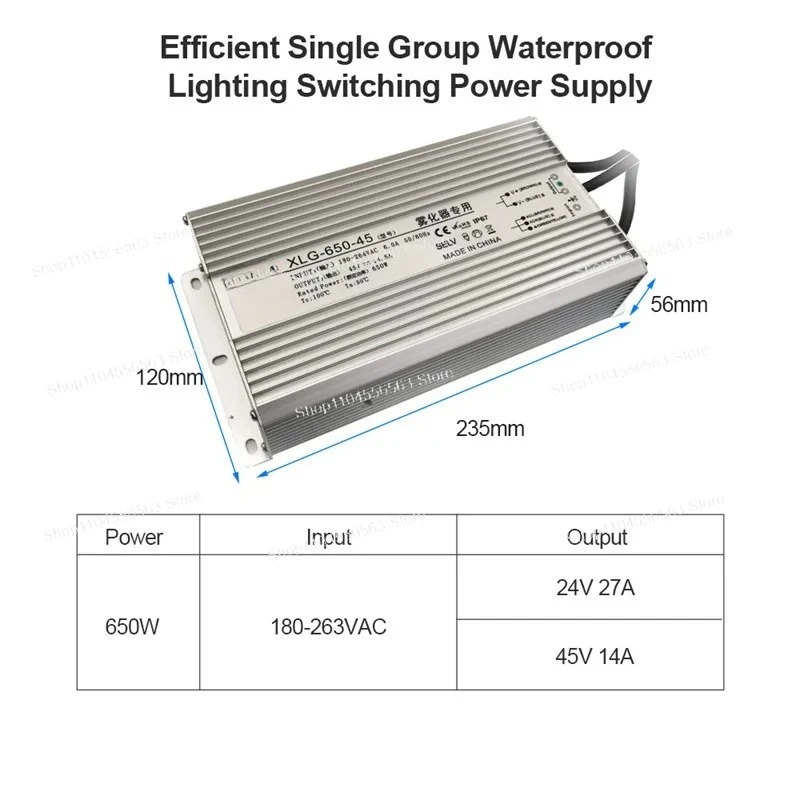 แหล่งจ่ายไฟกันน้ำ 650W IP67: A - Power Supply 650W บทวิจารณ์และราคา