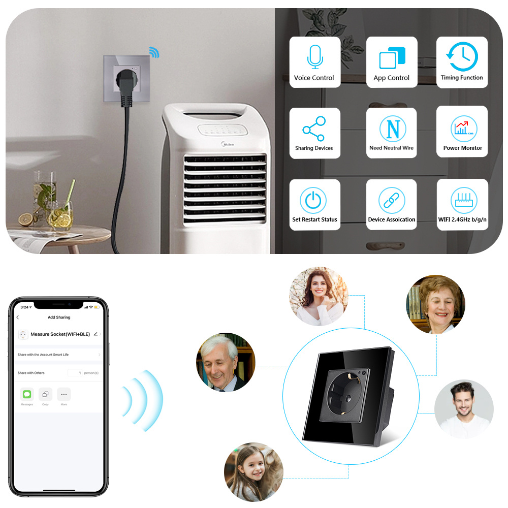 TAWOIA Wifi Wall Socket EU กรอ - Open Frame Power Supply บทวิจารณ์และราคา