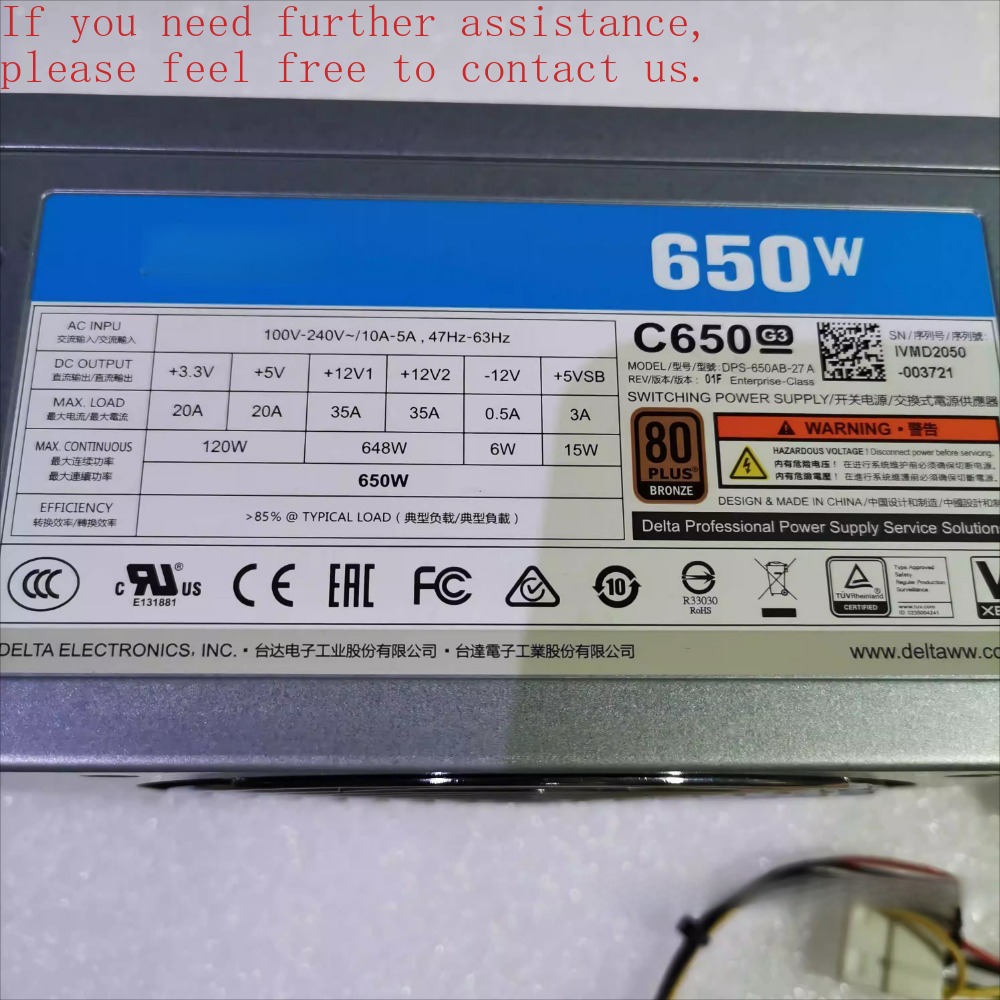 สำหรับ Antiac 850W Full Module - Power Supply 650W บทวิจารณ์และราคา