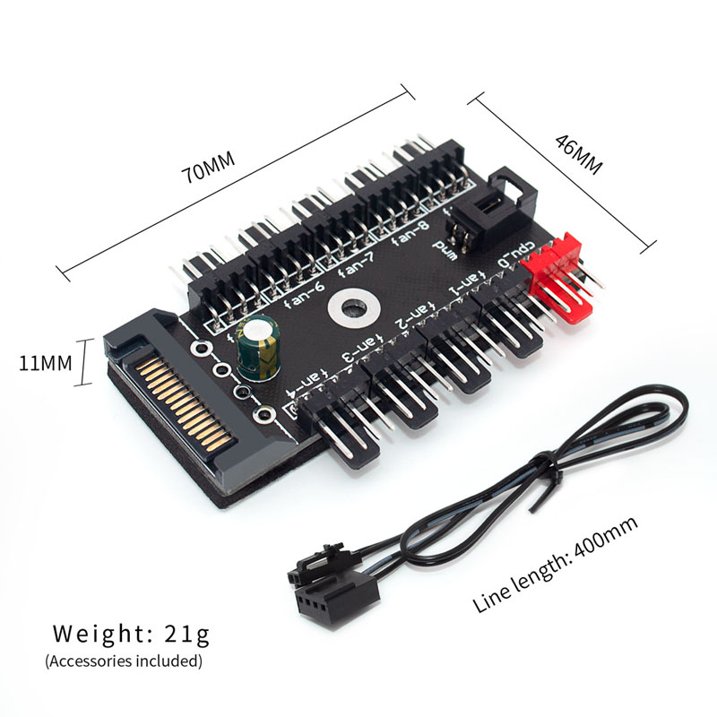 10-Port 4 Pin PWM Fan Hub Spli - Pc Power Supply บทวิจารณ์และราคา